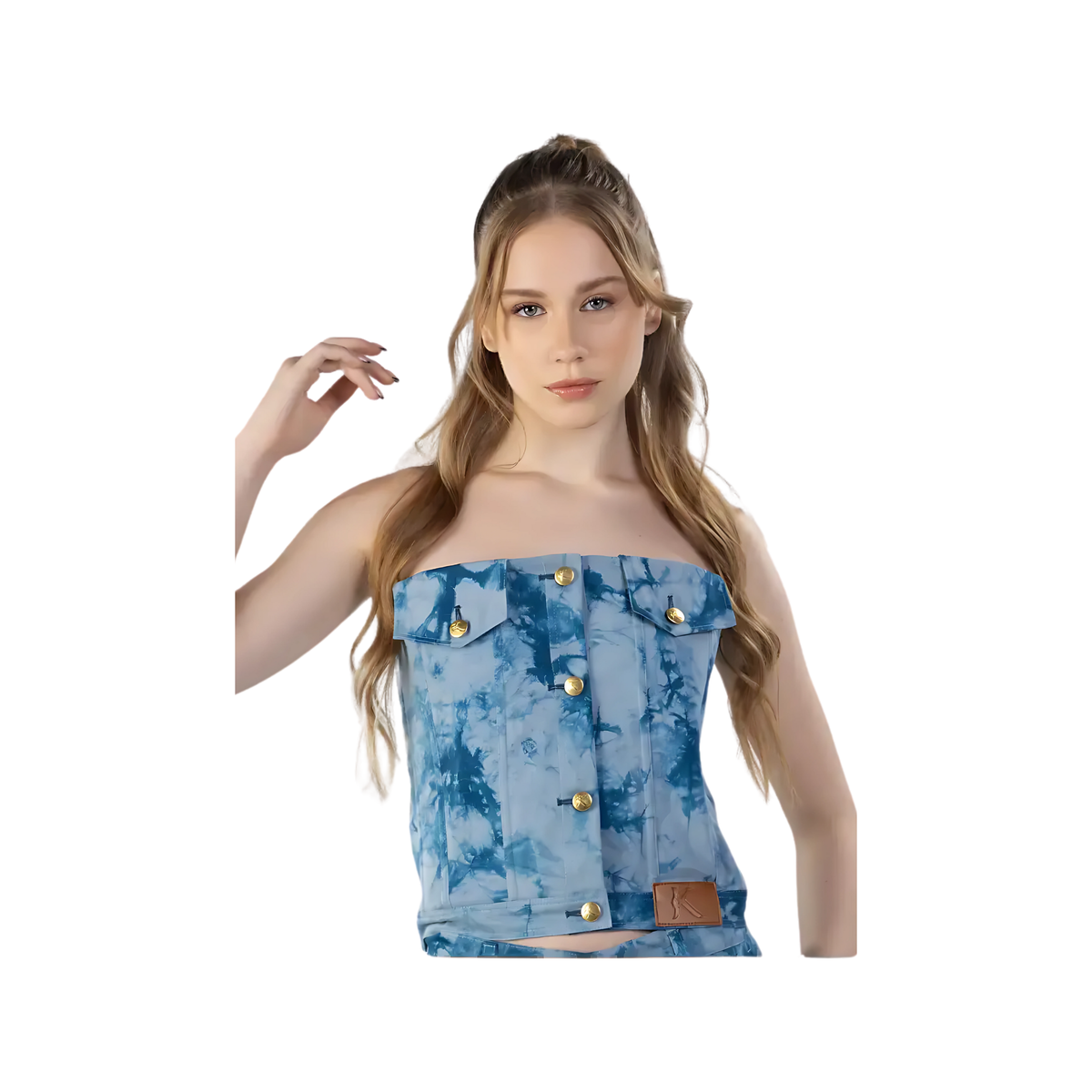 TIE DYE DENIM CORSET - Janta Kumari