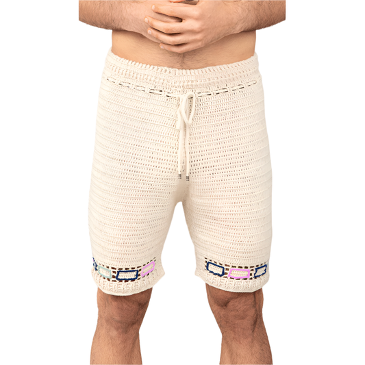 Sunset Unisex Crochet Shorts