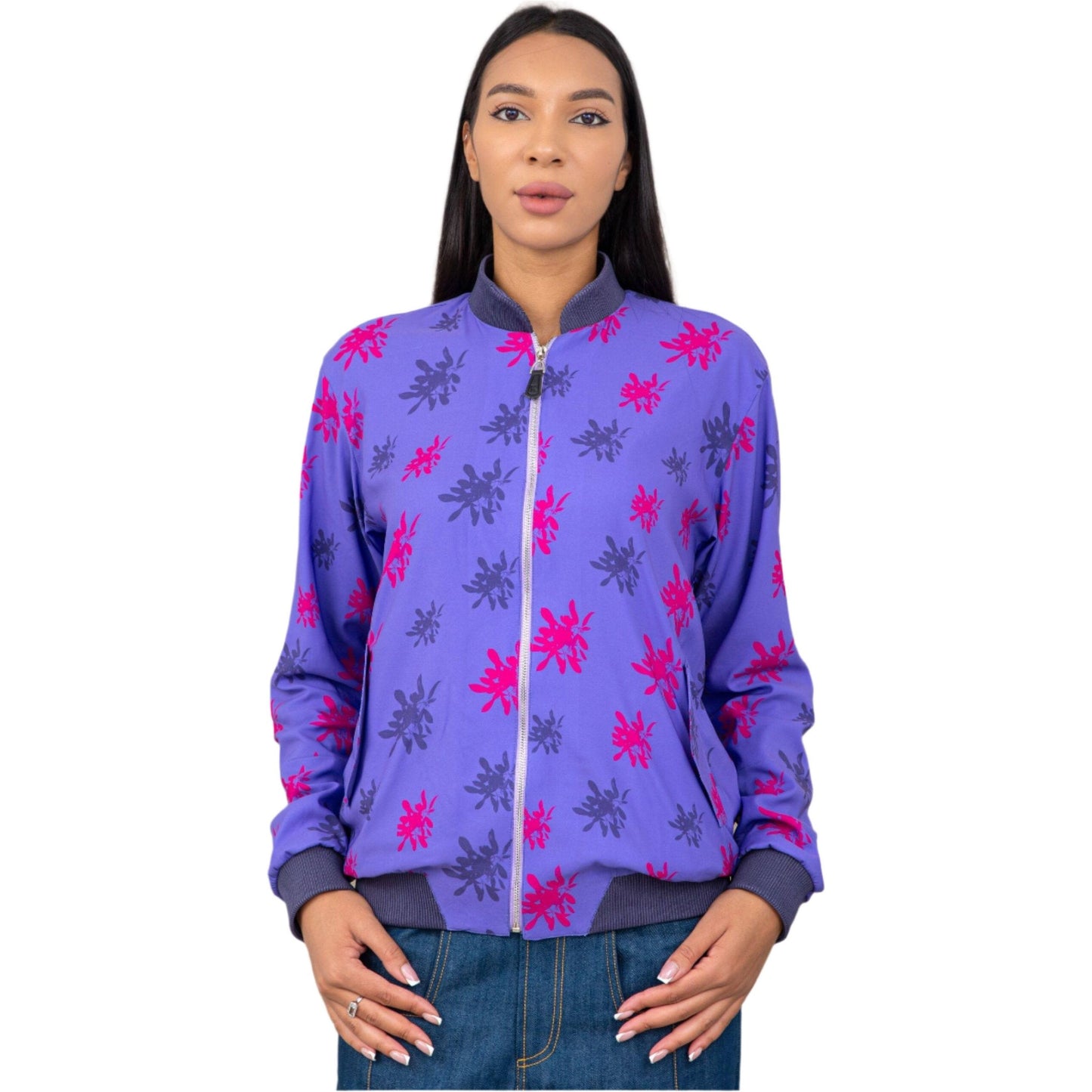 Floral Printed Unisex Bomber Jacket